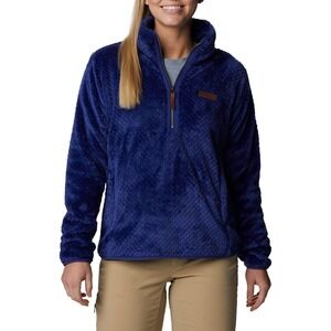 Columbia Women's Fire Side II Sherpa Full Zip Fleece Jacket Dark Sapphire Sz S